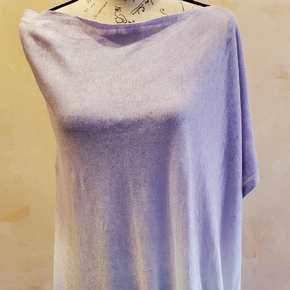LILLY PULITZER MARIN OMBRE SWEATER WRAP FRINGED LILAC VERBEN BEACH BLISS ONE SIZ - Picture 3 of 16